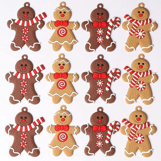Decoração de árvore de Natal Pingente Gingerbread Man 25 Peças