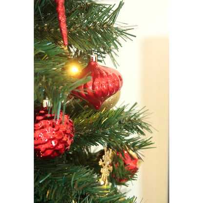 Árvore de Natal Pop-Up com Luzes Brancas Quentes – Verde / 2,10m