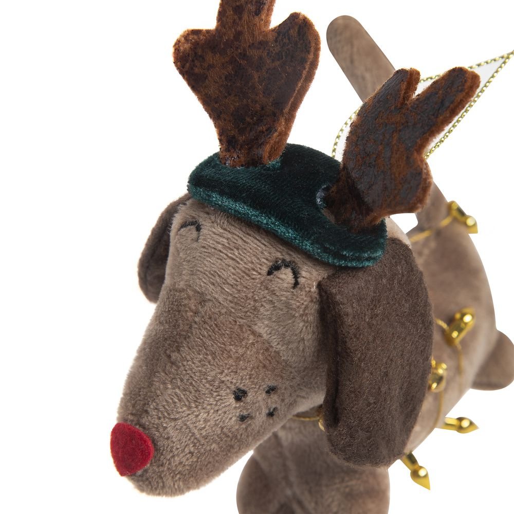 Enfeite de Árvore Cachorro com Luzinhas 9cm – Casa Cuco