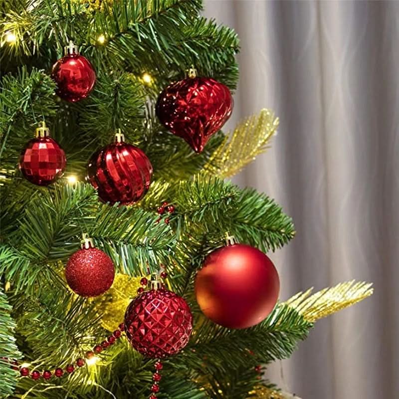 Decoração De Natal / 4cm 36 Peças Bolas Coloridas De Natal Com Glitter