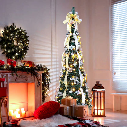 Árvore Retrátil com LED e Brinde Exclusivo