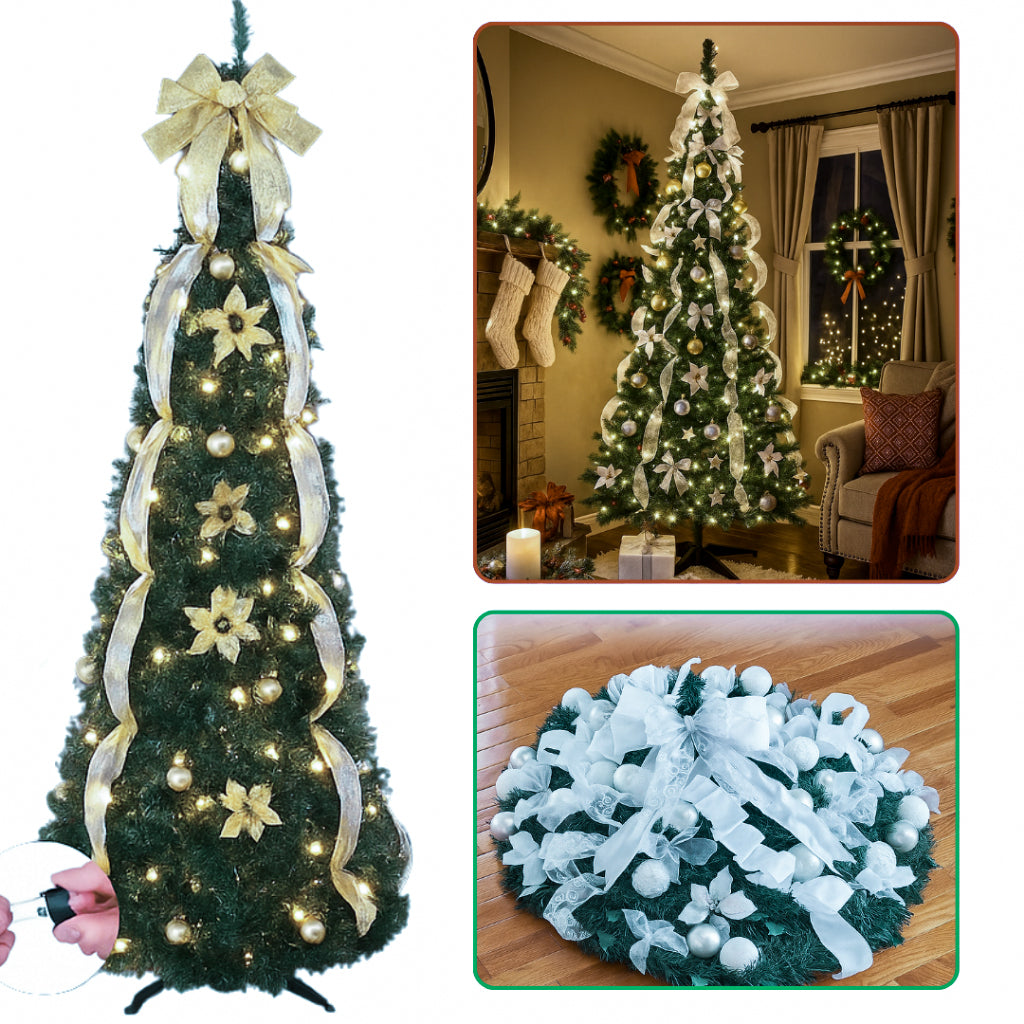 Árvore Retrátil com LED e Brinde Exclusivo