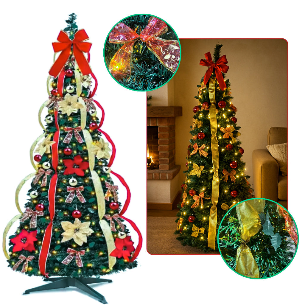 Árvore Retrátil com LED e Brinde Exclusivo