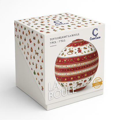 Jogo de Pratos em Porcelana 7 Peças (Edição Natal Limitada) La Boule