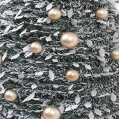 Árvore de Natal com detalhes em neve