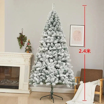 Para 90/120/150/180cm conjunto de decoração de árvore de natal branco ornamentos de árvores de natal neve festa de ano novo feriado ao ar livre casa