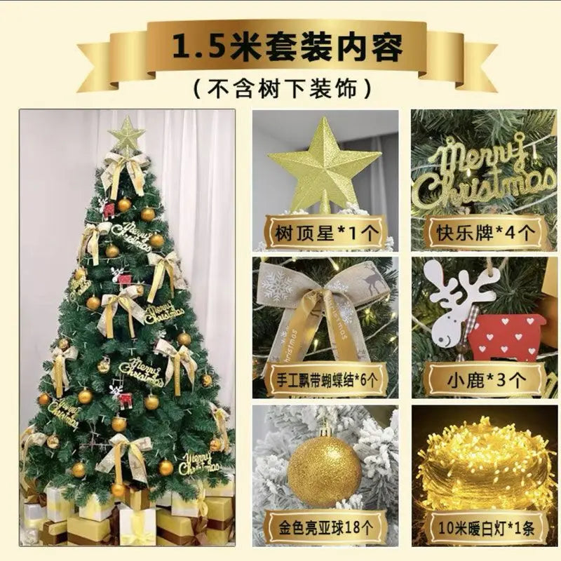 Árvore de Natal Nórdica com Luz – Kit Completo de Decoração Festiva