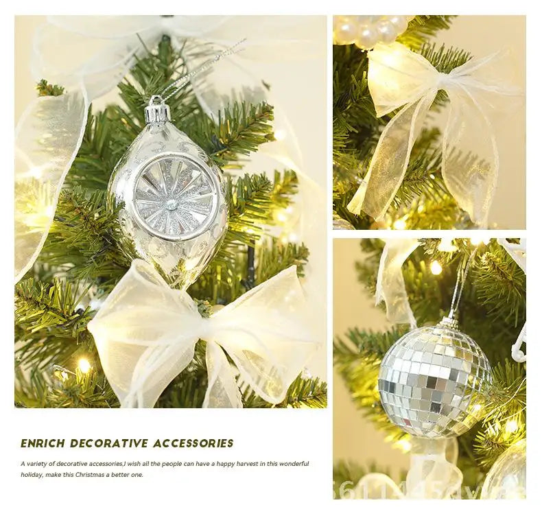 Árvore de Natal Artificial Dobrável – Design Lápis Luminoso com PVC para Decoração Festiva