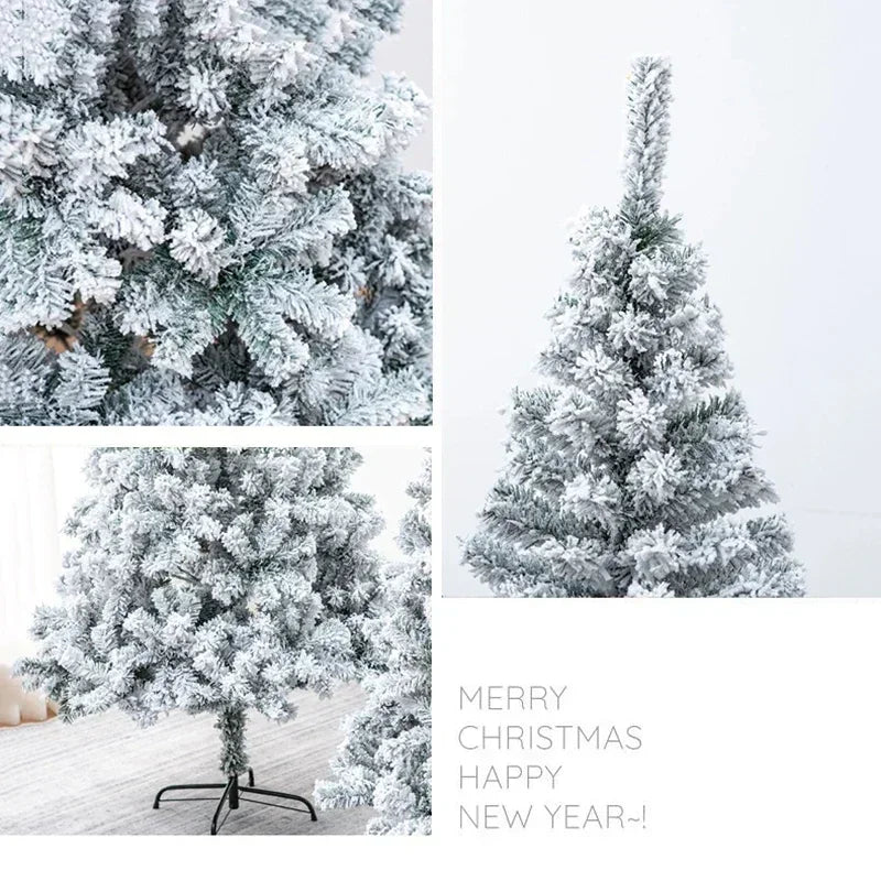 Para 90/120/150/180cm conjunto de decoração de árvore de natal branco ornamentos de árvores de natal neve festa de ano novo feriado ao ar livre casa