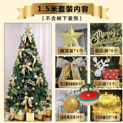 Árvore de Natal Nórdica com Luz – Kit Completo de Decoração Festiva