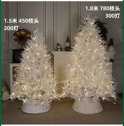 Puro pe reunido árvore de natal luzes de ramo morto artificial árvore de natal interior shoppings festival suprimentos kerstboom xysds