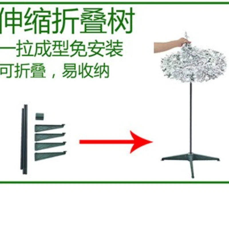 Árvore de Natal com detalhes em neve