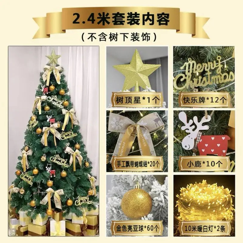 Árvore de Natal Nórdica com Luz – Kit Completo de Decoração Festiva