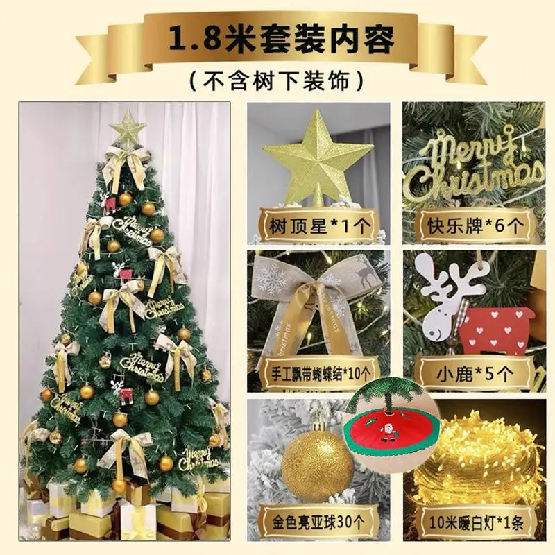 Árvore de Natal Nórdica com Luz – Kit Completo de Decoração Festiva