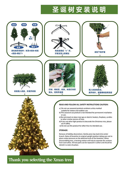 Puro pe reunido árvore de natal luzes de ramo morto artificial árvore de natal interior shoppings festival suprimentos kerstboom xysds