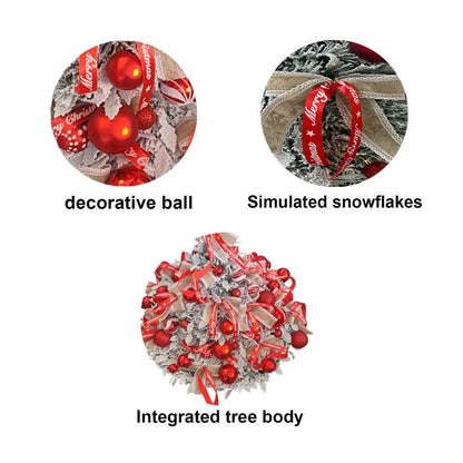 Para 1,5 m pop up árvore de natal árvore artificial telescópica com decorações decoração dobrável