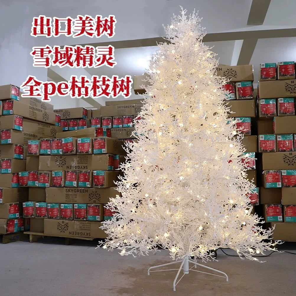 Puro pe reunido árvore de natal luzes de ramo morto artificial árvore de natal interior shoppings festival suprimentos kerstboom xysds