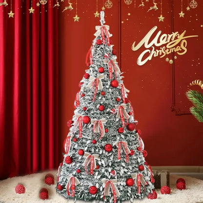 Para 1,5 m pop up árvore de natal árvore artificial telescópica com decorações decoração dobrável