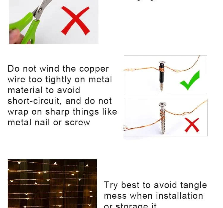 Luzes de Fadas Natalinas à Prova d'Água – Encanto e Magia