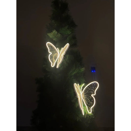 Borboletas de Led para Arvore de Natal Sem Movimentos - Decoração de natal e festa