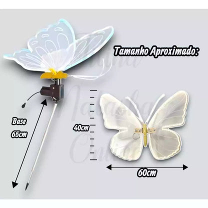 Borboleta Led E Movimento Com Suporte Decoração Árvore De Natal Eventos Festas