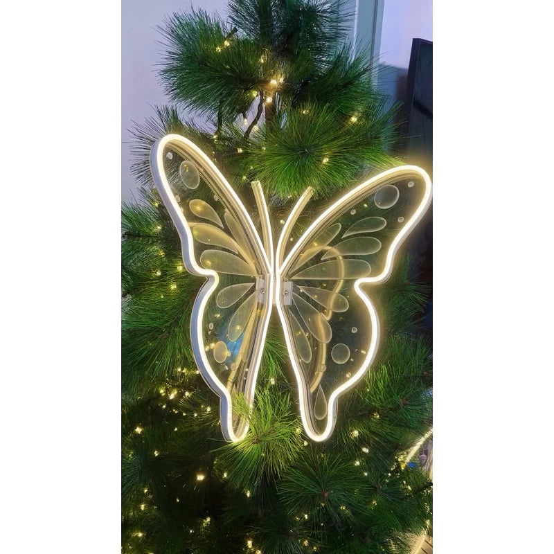 Borboletas de Led para Arvore de Natal Sem Movimentos - Decoração de natal e festa