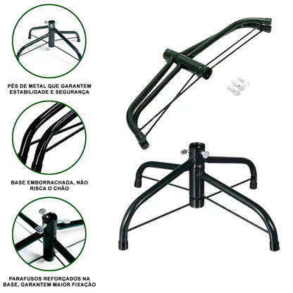 Árvore de Natal Nevada 1,80m de Altura - 1.326 Galhos - Micro LED