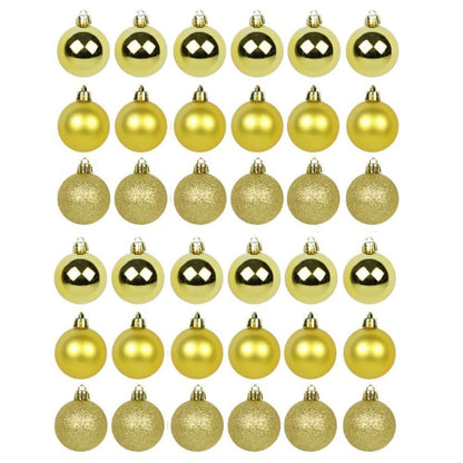 Kit 30 Bolas De Natal Mista 4cm Dourada Decoração Árvore