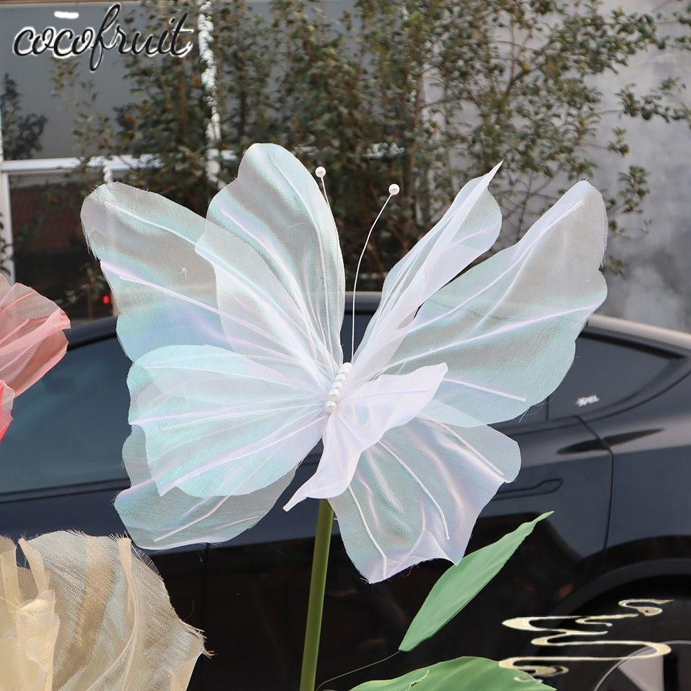 COCOFRUIT Borboleta Falsa , Artificial De Fio De Seda Para Decoração De Casamento Tridimensional Ao Ar Livre